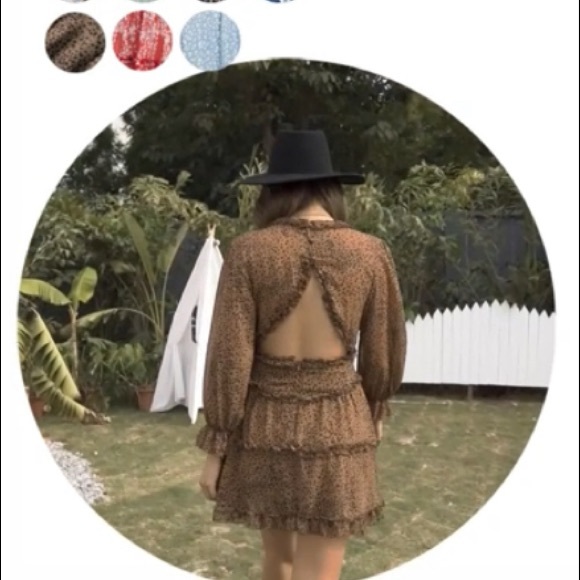 Leopard print backless dress size small. New (without tags) - Picture 2 of 3